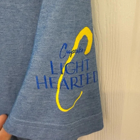 Travis Matthew Shirt‎ Mens Large Blue Polo Corp Logo - Picture 3 of 3